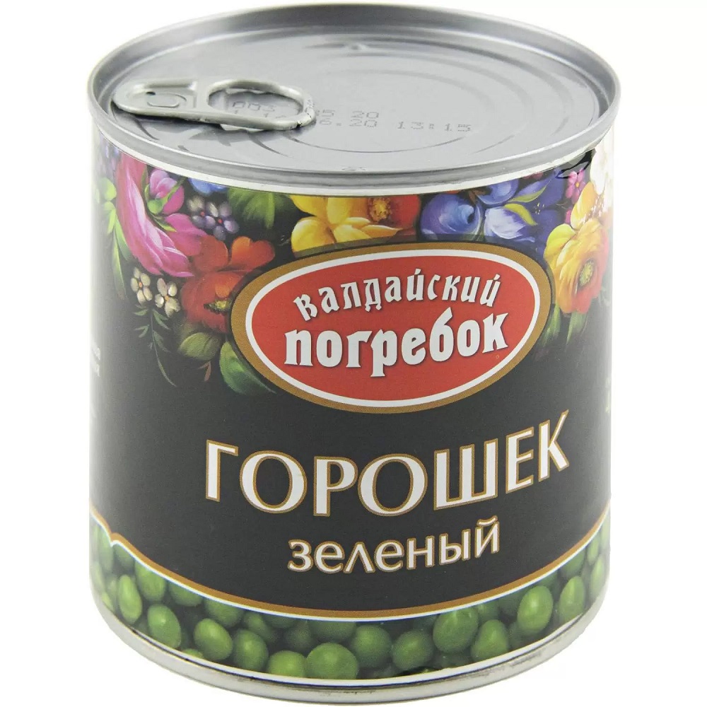 Горошек ВАЛДАЙСКИЙ ПОГРЕБОК зеленый ж/б ключ 425мл