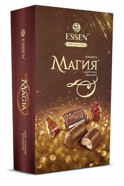 Набор конфет ЭССЕН Магия с дробленым фундуком 127г