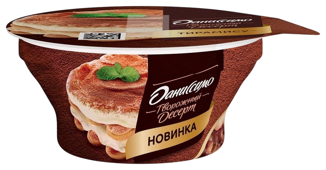 Десерт творожный ДАНИССИМО двухслойный Тирамису бзмж 4.2% 110г