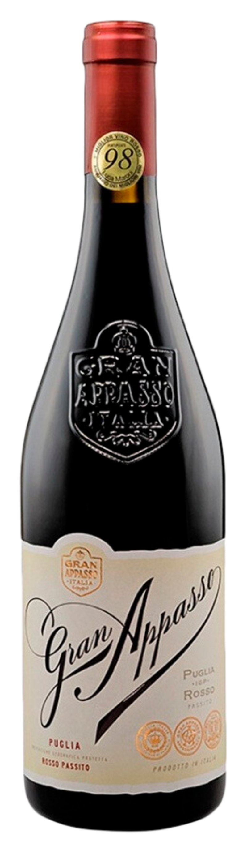 Вино ГРАН АПАССО Пулия красное п/сух 14.5% ст/б 0.75л
