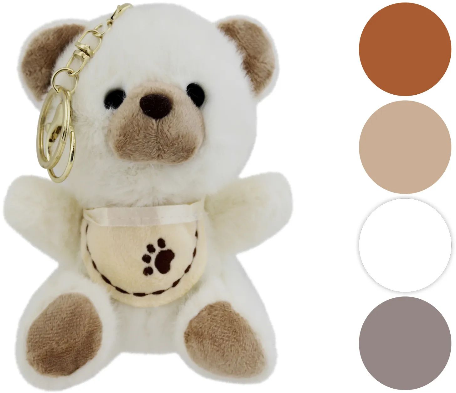 Игрушка мягкая ТАМ ТАМ Мишка с нагрудником брелок 13см