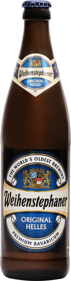 Пиво ВАЙНШТЕФАН Оригинал Хеллес светлое фильтрованное пастер 5.1% ст/б 0.5л