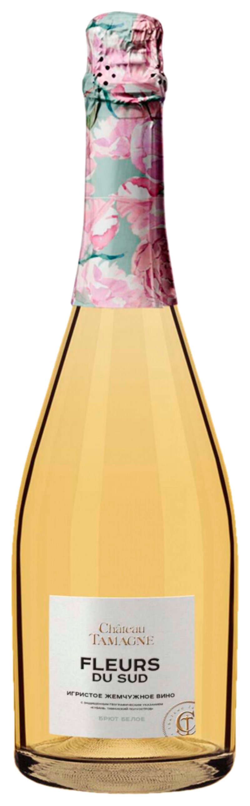 Игристое вино ШАТО ТАМАНЬ Флерс дю Сюд белое брют 9-11% ст/б 0.75л