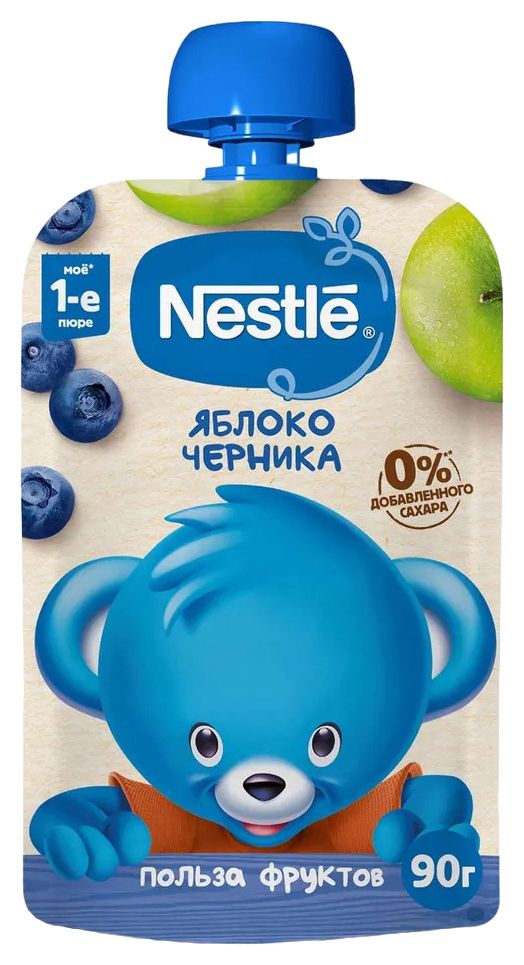 Пюре НЕСТЛЕ яблоко черника м/у 90г