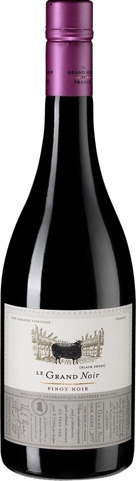 Вино ЛЕ ГРАН НУАР Пино Нуар красное п/сух 13% ст/б 0.75л