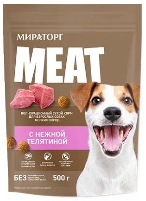 Корм для собак МИРАТОРГ с телятиной для мелких пород 500г