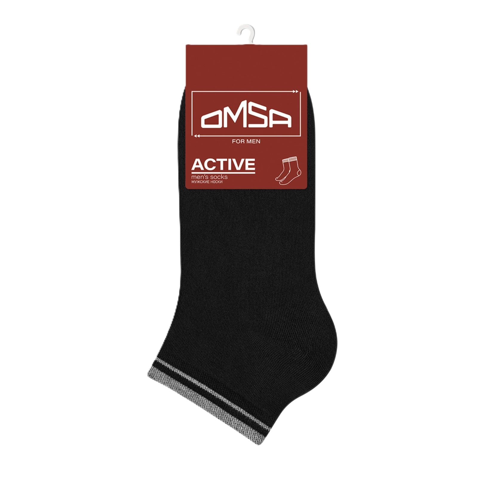 Носки мужские ОМСА Актив укороченные черные р.39-41