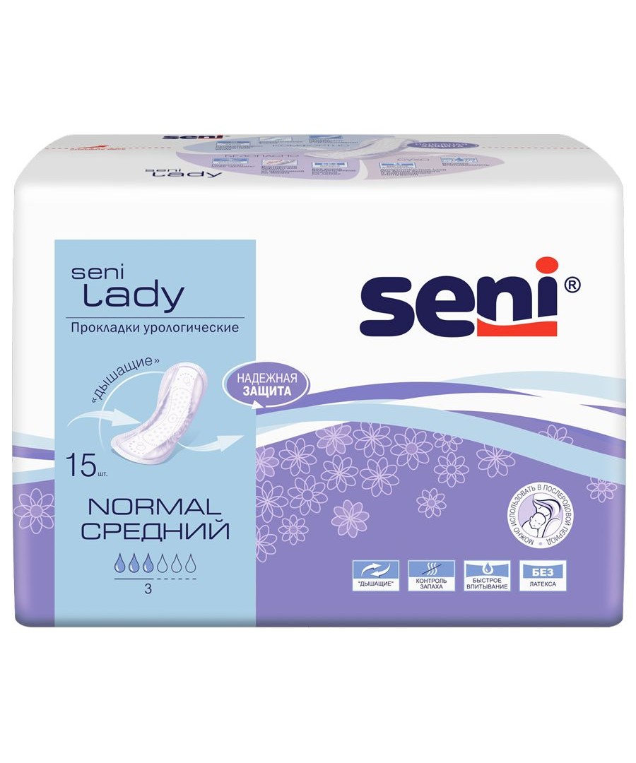 Прокладки урологические СЕНИ Леди нормал 15шт
