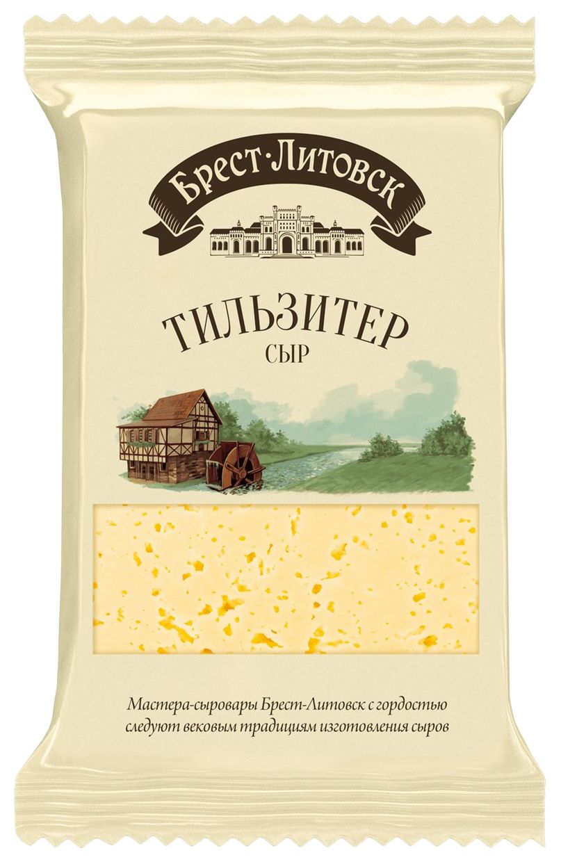 Сыр БРЕСТ-ЛИТОВСК Тильзитер бзмж 45% 200г
