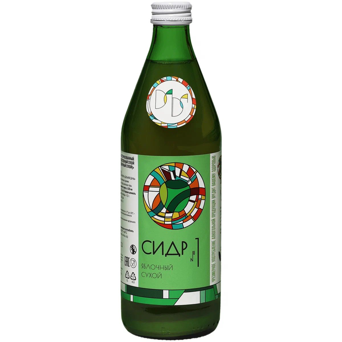 Сидр ДАЛЬНЯЯ ДАЧА Яблочный сух 5.5% ст/б 0.5л