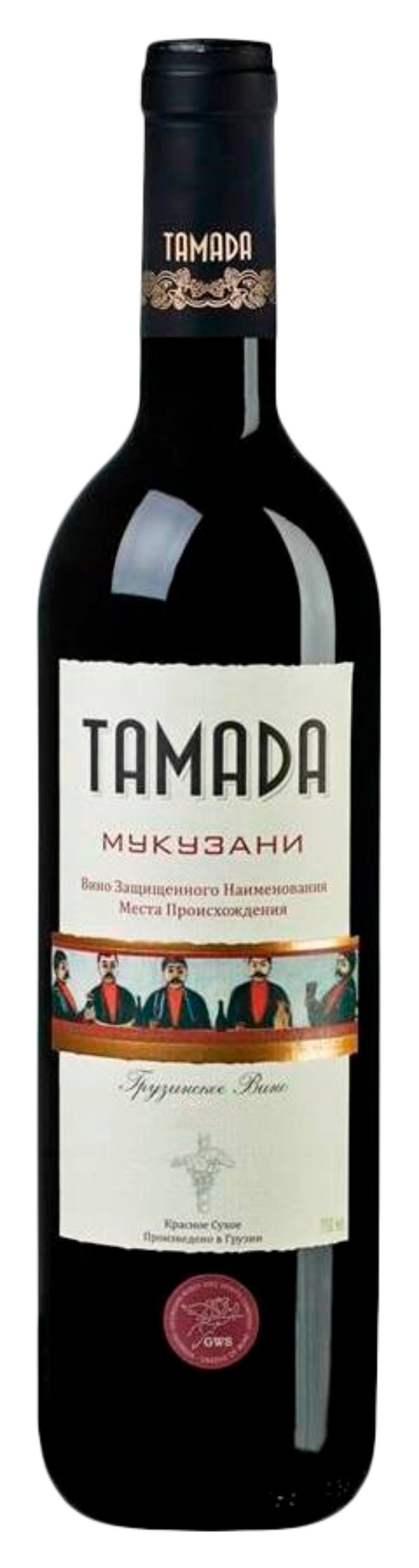 Вино ТАМАДА Мукузани красное сух 13.5-14.5% 0.75л
