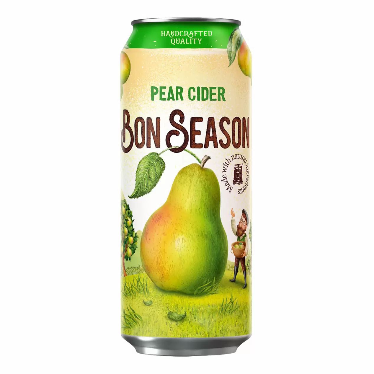 Сидр БОН СЕЗОН Грушевый 4.5% ж/б 0.43л