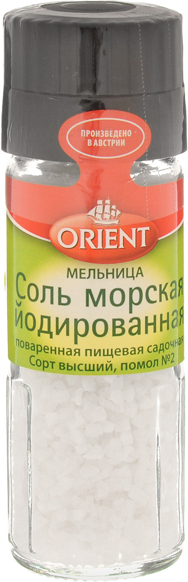 Соль морская ОРИЕНТ йодированная мельница ст/б 90г