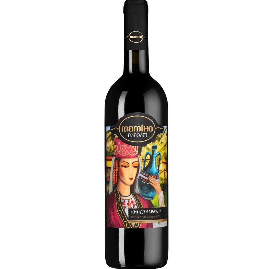Вино МАМИКО Киндзмараули красное п/сл 11.5-12% ст/б 0.75л