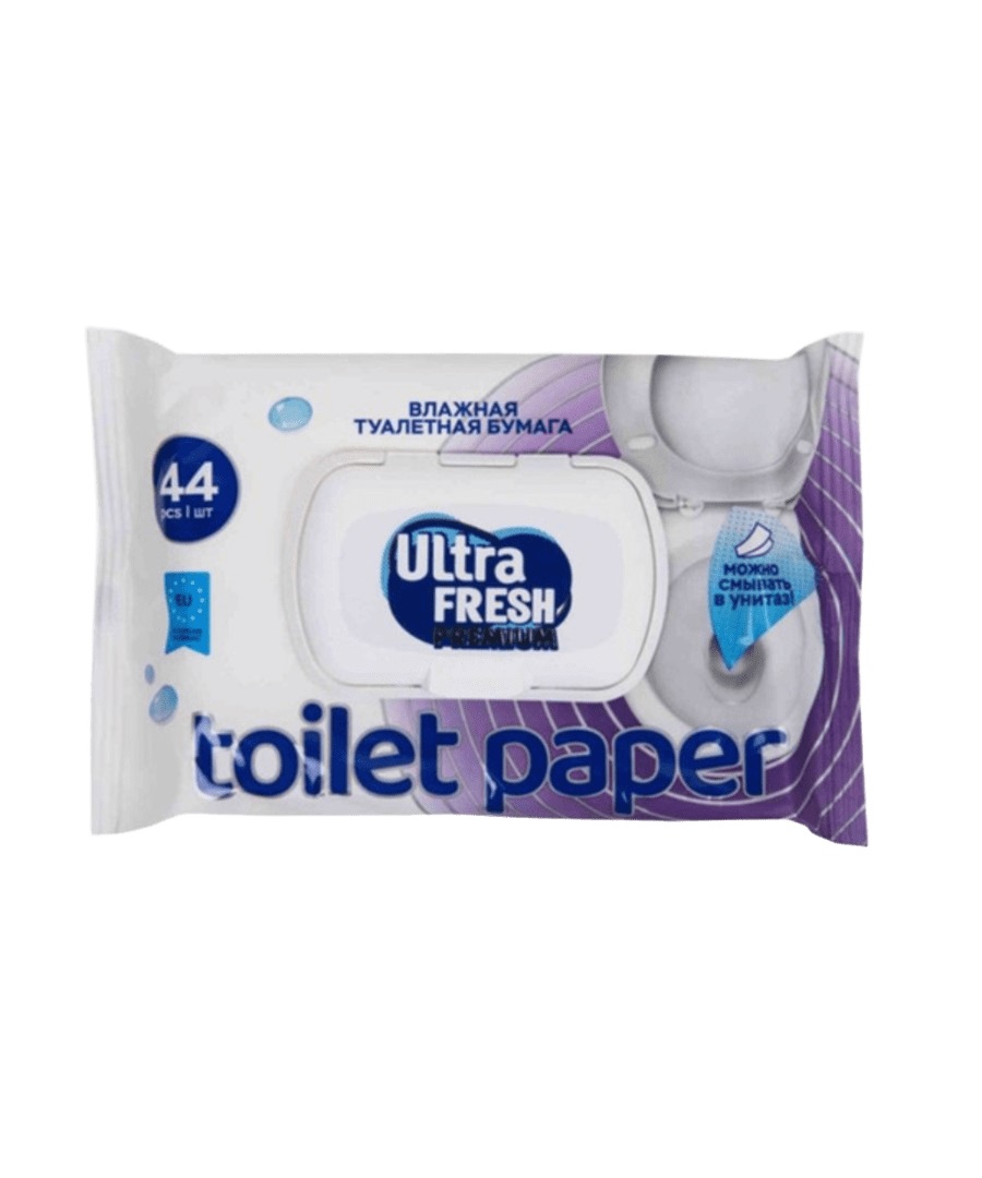 Влажная туалетная бумага УЛЬТРА ФРЕШ Премиум для взрослых 44шт