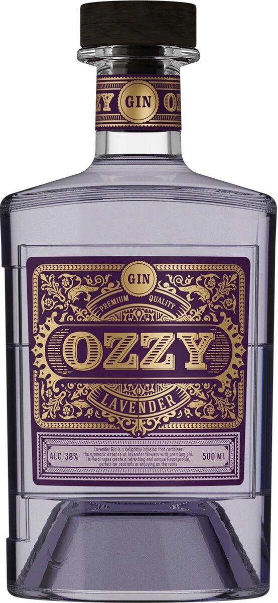 Джин ОЗЗИ Лаванда 38% ст/б 0.5л
