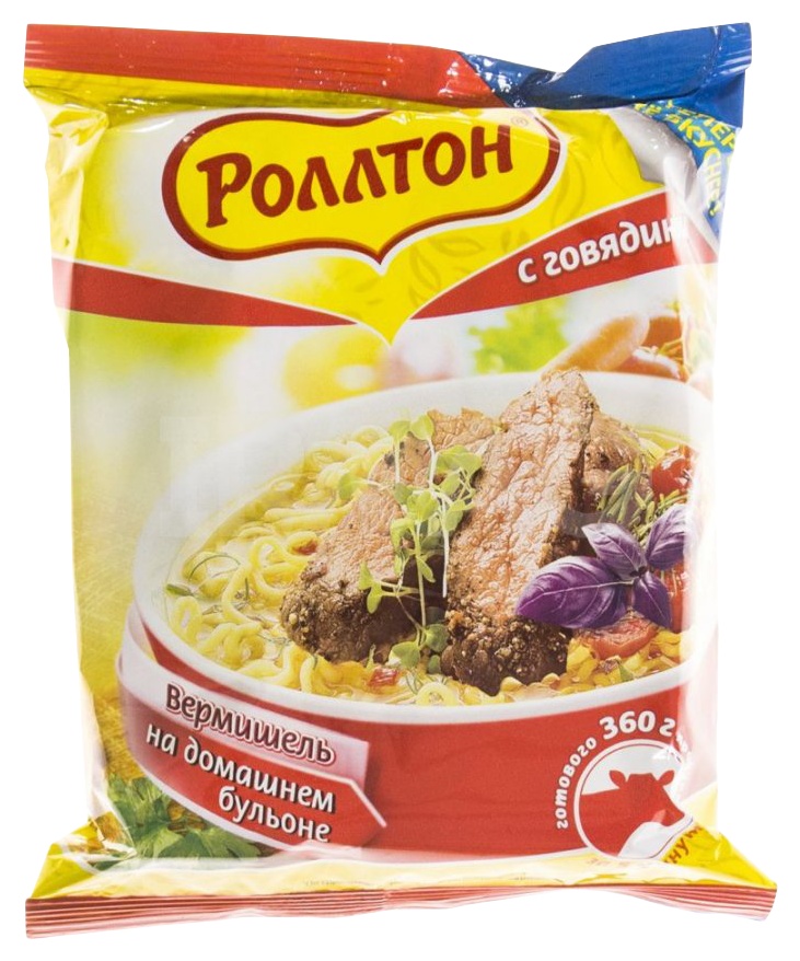 Лапша б/п РОЛЛТОН говядина 60г