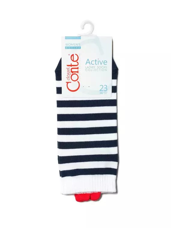 Носки женские КОНТЕ Актив бело-темно-синие р.25 арт.223