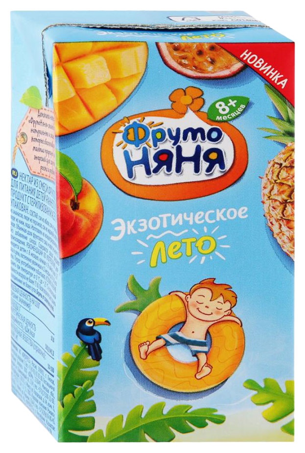 Сок ФРУТОНЯНЯ смесь фруктов неосветленный 0.2л