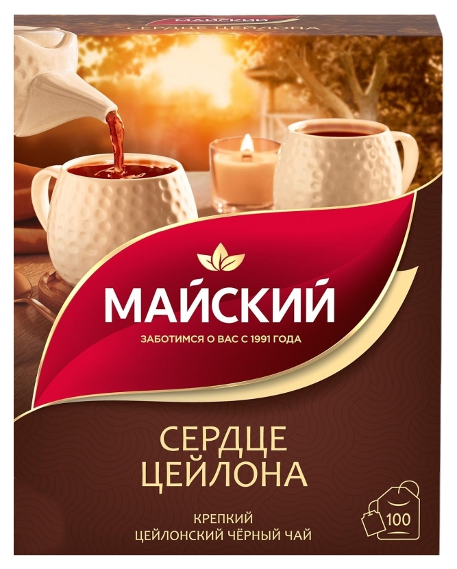Чай МАЙСКИЙ Сердце Цейлона черный 100пак