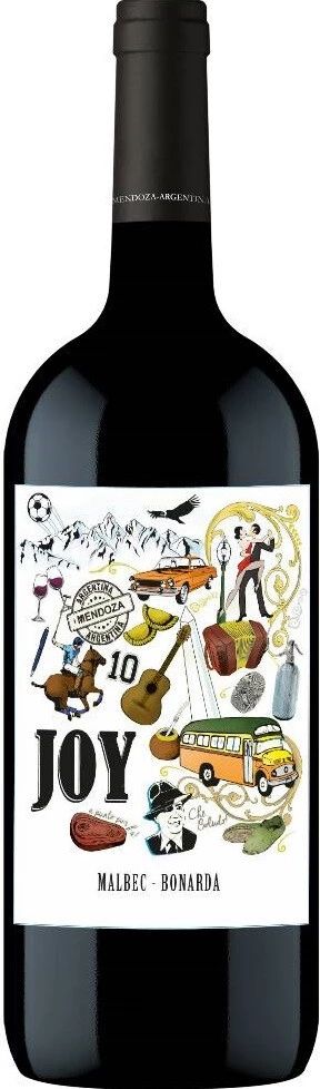 Вино ДЖОЙ Мальбек Бонарда красное сух 12.5% ст/б 1.125л