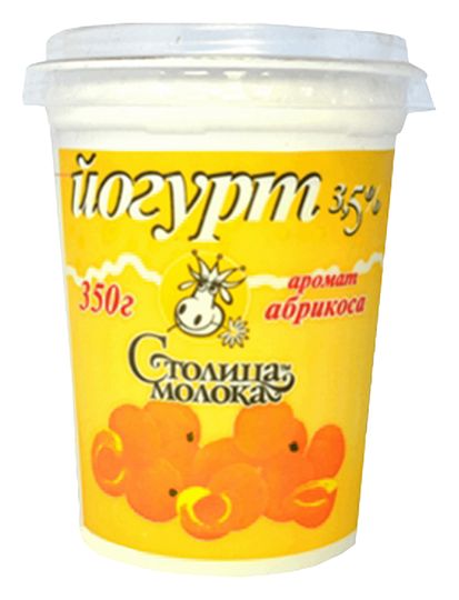 Йогурт СТОЛИЦА МОЛОКА абрикос бзмж 2.5% 350г