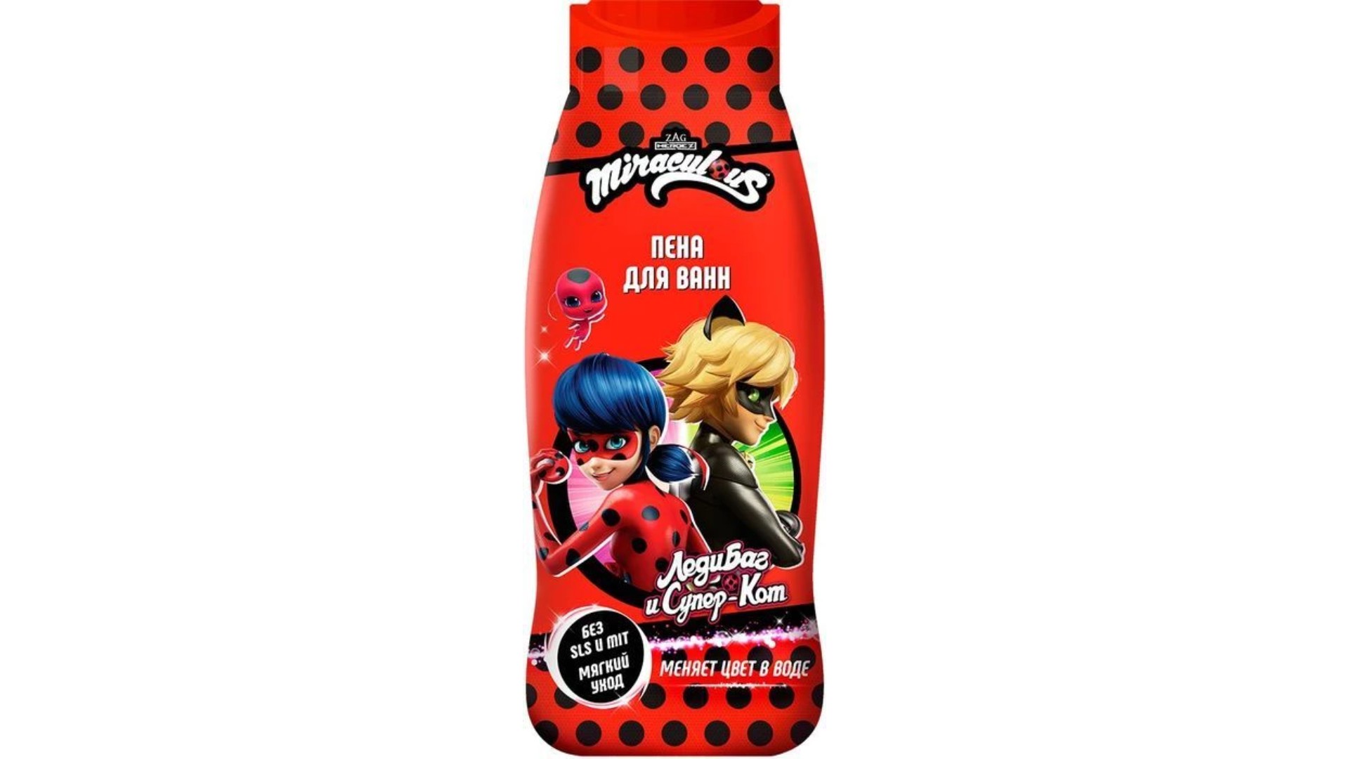 Пена для ванн детская МИРАКУЛУС ЛедиБаг и Супер-Кот 400мл