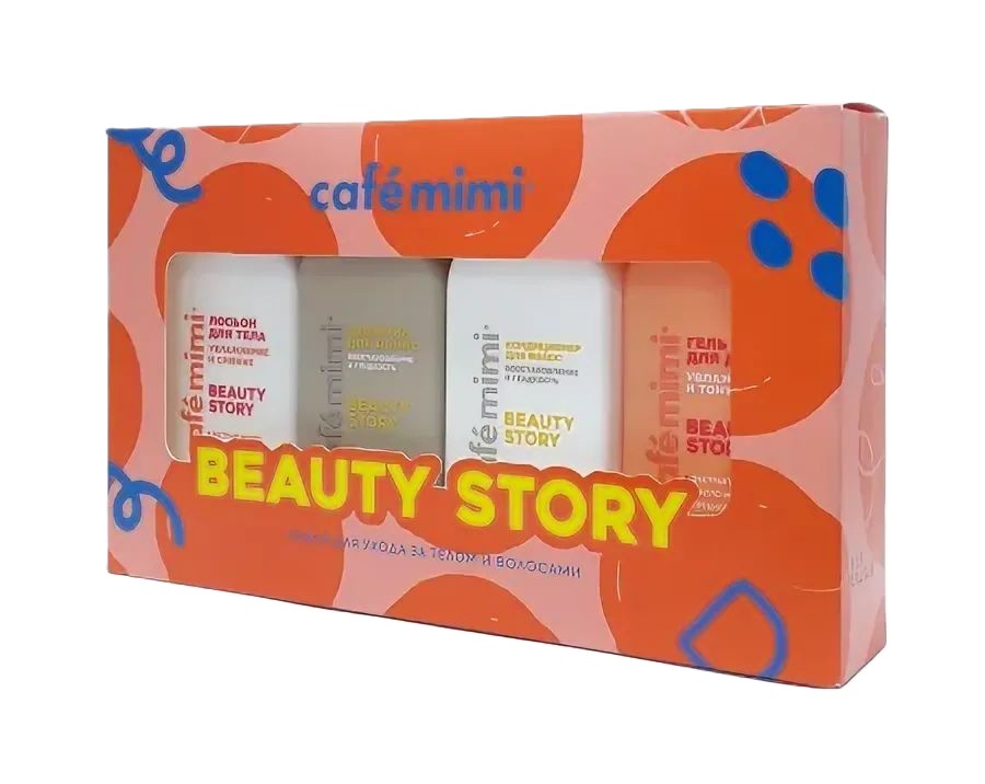 ПН КАФЕ МИМИ Бьюти стори гель для душа+лосьон для тела+шампунь+кондиционер