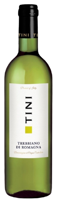 Вино ТИНИ Треббьяно ди Романья белое сух 12% ст/б 0.75л
