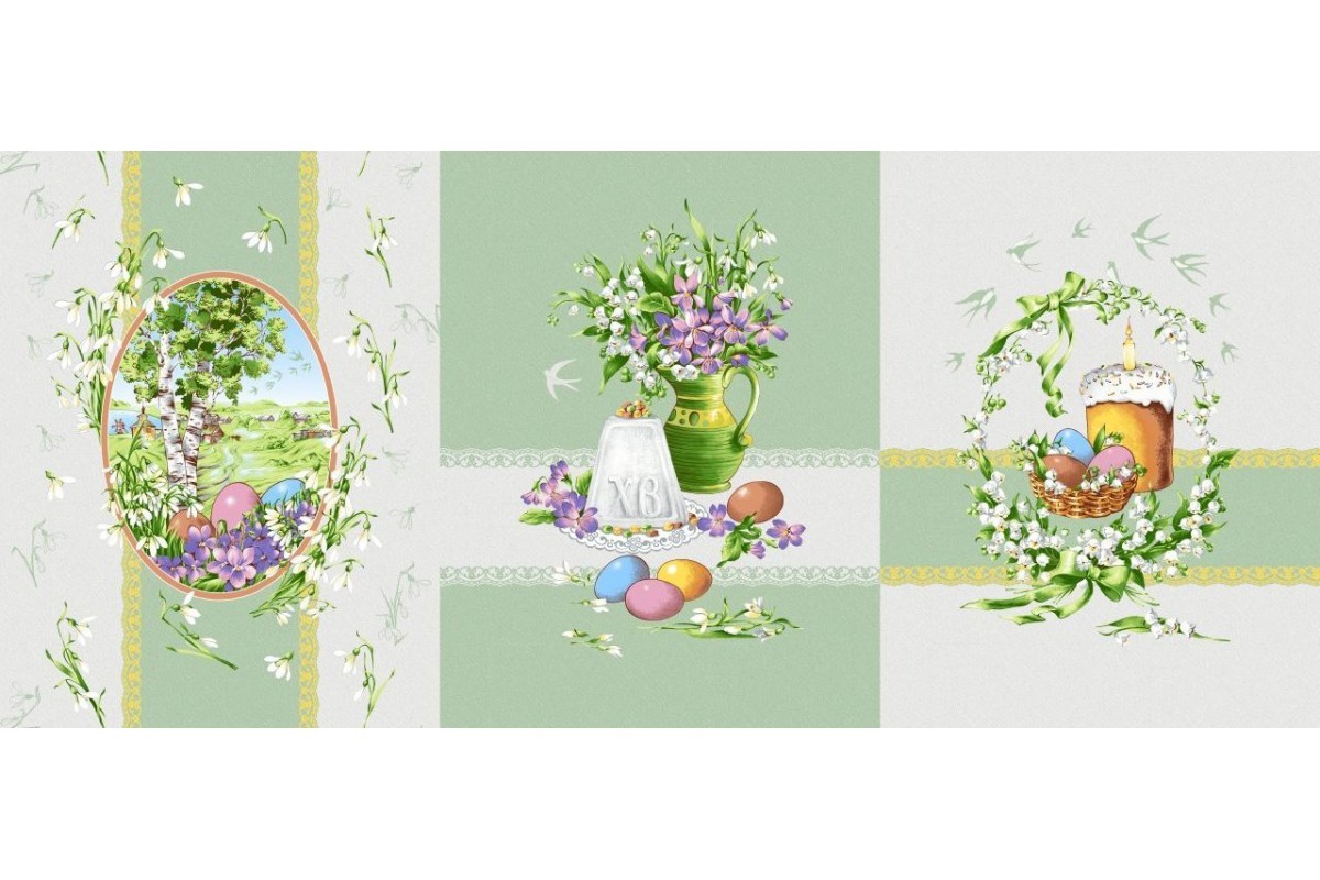 Полотенце кухонное ЛАГУНА-М Весна 45*60см рогожка арт.11569-1