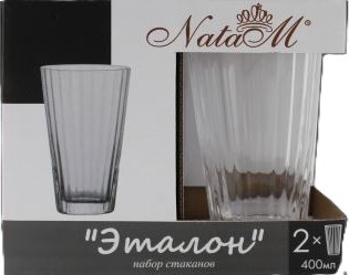 Набор стаканов НАТАМ Эталон 2*400мл ПУ арт.TU09001