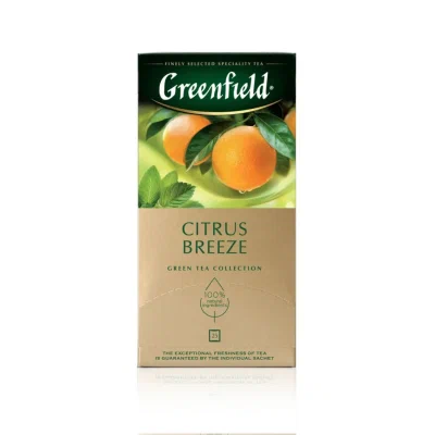 Чай ГРИНФИЛД Цитрус Бриз зеленый 25пак