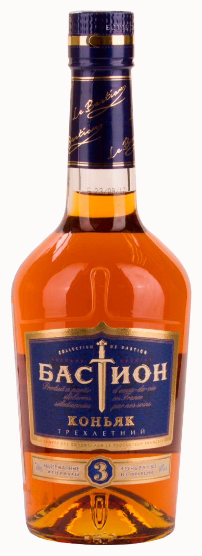 Коньяк БАСТИОН 3 года 40% ст/б 0.5л