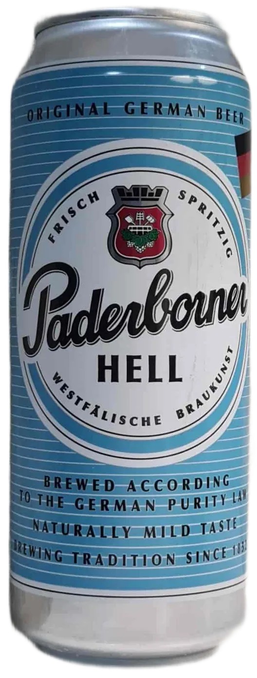 Пиво ПАДЕРБОРНЕР Хель светлое пастер 5.1% ж/б 0.5л