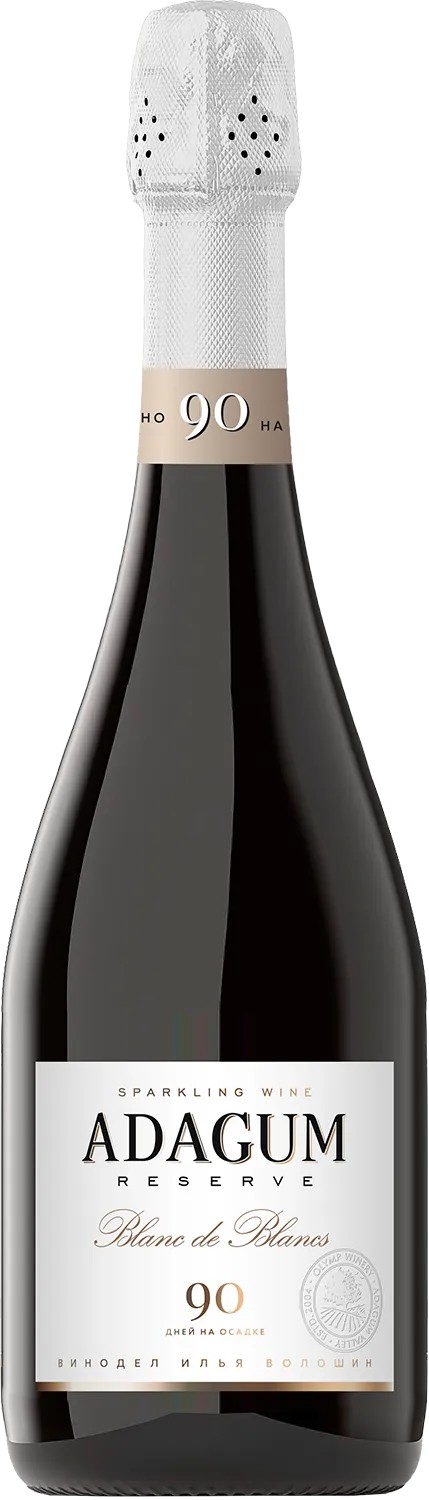 Игристое вино АДАГУМ Резерв Блан де Блан белое брют 12% ст/б 0.75л