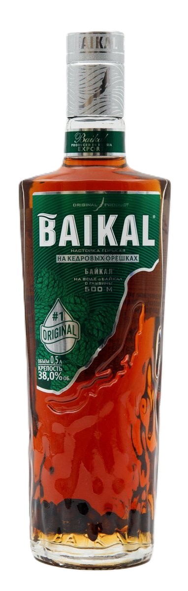 Настойка БАЙКАЛ На кедровых орешках горькая 38-40% ст/б 0.5л