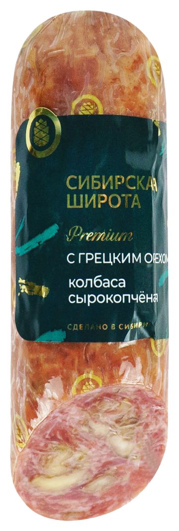 Колбаса ТОРГОВАЯ ПЛОЩАДЬ Сибирская широта с грецким орехом с/к 270г