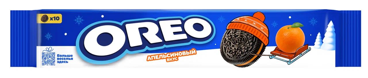 Печенье ОРЕО с какао и начинкой с апельсиновым вкусом 95г