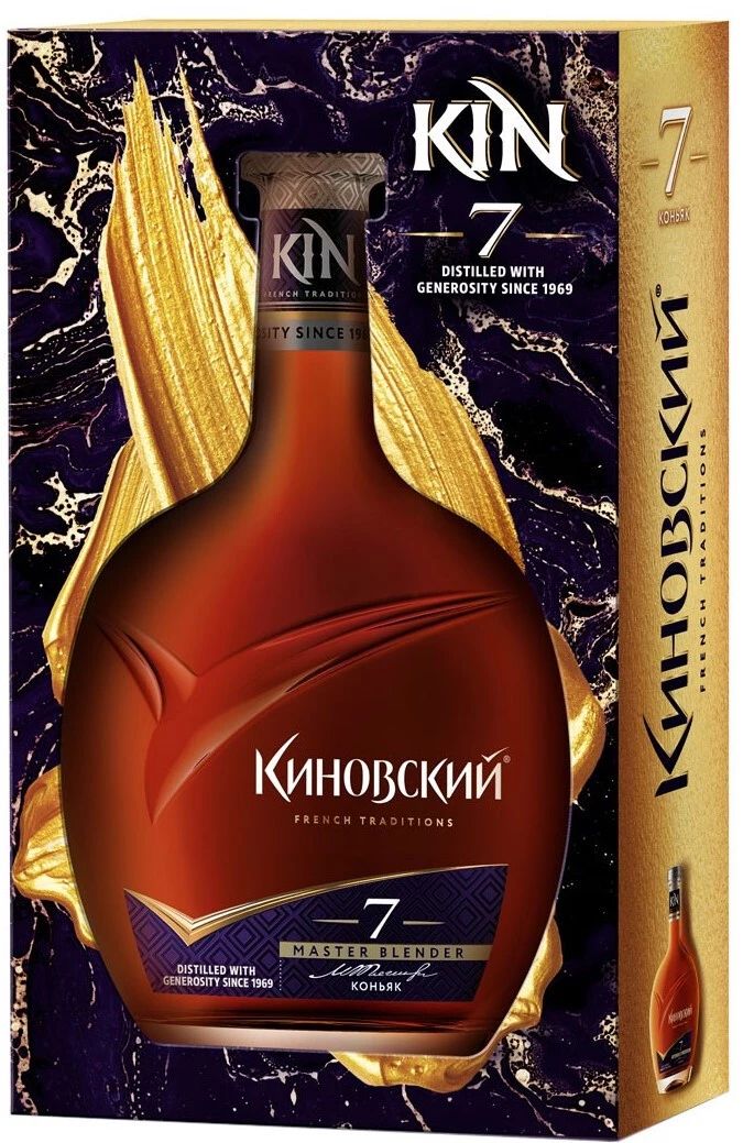 Коньяк КИНОВСКИЙ 7 лет 40% ПК 0.5л