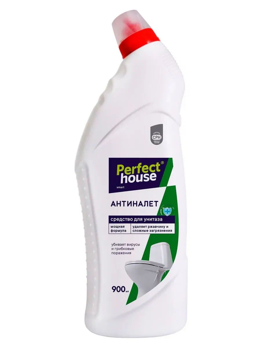 Чистящее средство для унитаза ПЕРФЕКТ ХАУС Антиналет гель 900мл