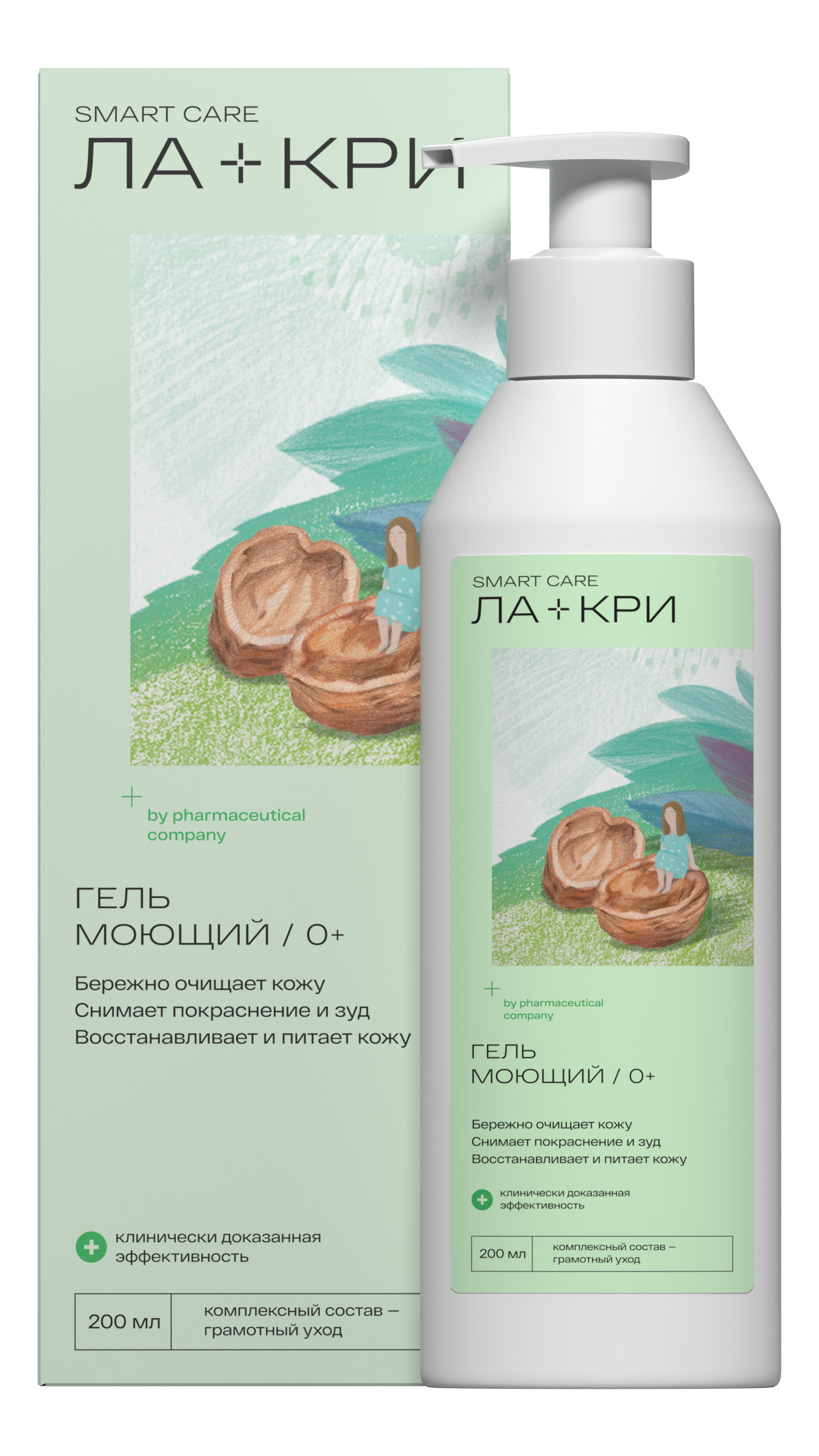 Гель моющий ЛА-КРИ с 0 лет 200мл