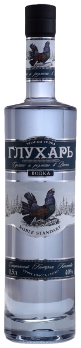 Водка ГЛУХАРЬ Благородный стандарт 40% ст/б 0.5л