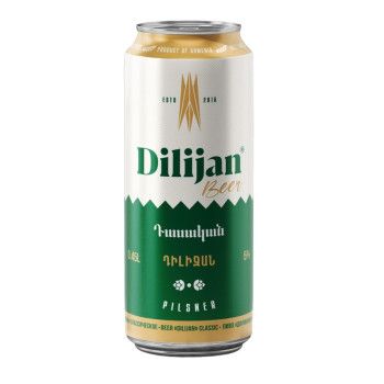 Пиво ДИЛИЖАН Классическое светлое 5% ж/б 0.45л