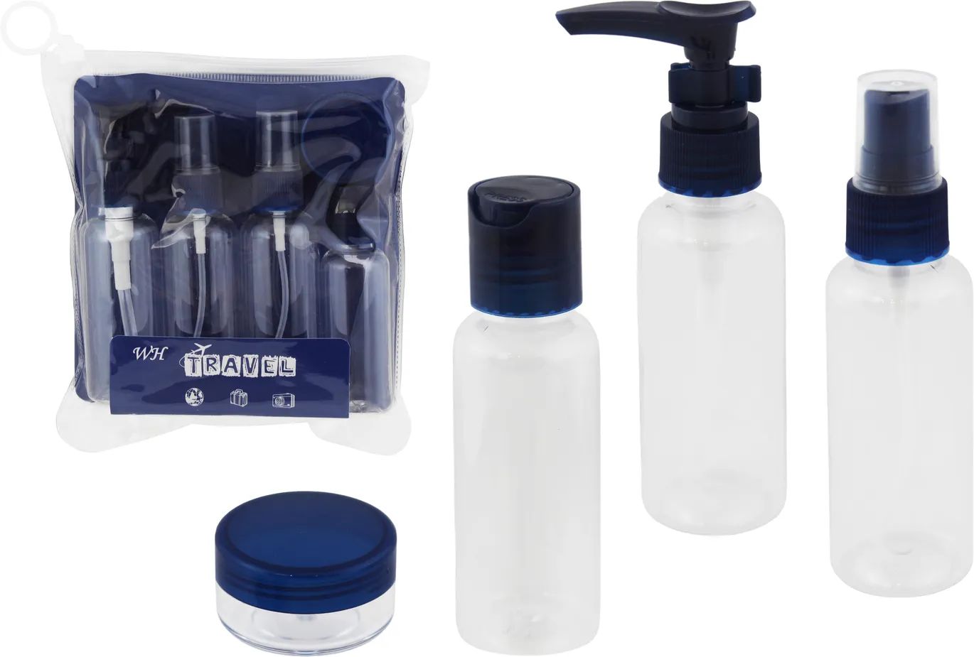 Дорожный набор флаконов с органайзером 5пр арт.705