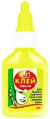 Клей канцелярский ЛУЧ желтый флакон ПВА 25г арт.20С1350-08