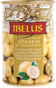 Оливки ИБЕЛУС с лимоном ж/б ключ 280г