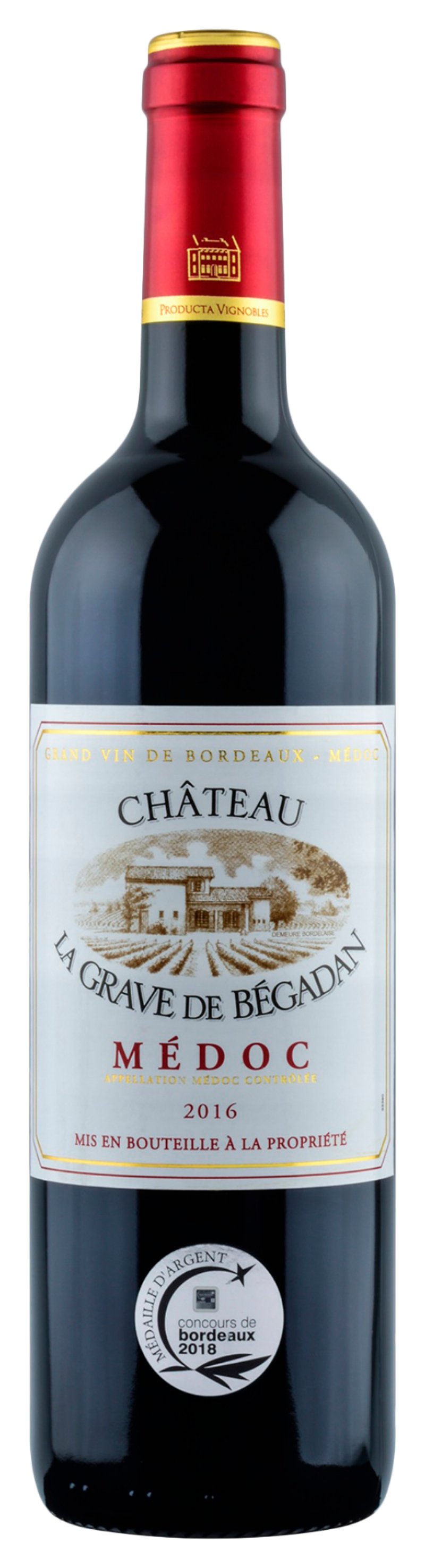 Вино ШАТО ЛЯ ГРАВ ДЕ БЕГАДАН Медок красное сух 14% ст/б 0.75л