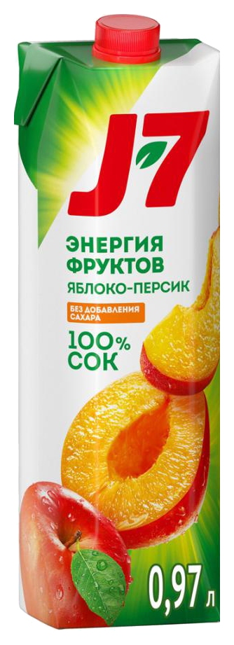 Сок ДЖЕЙ-7 персик яблоко 0.97л