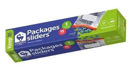 Пакеты-слайдеры для заморозки и хранения ЛОМБЕРТА 1л 15шт