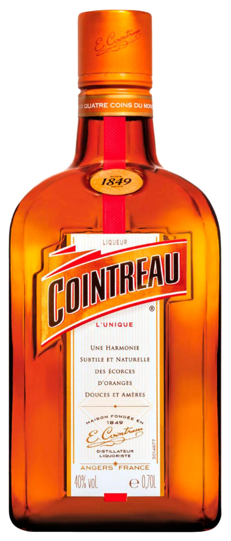 Ликер КУАНТРО Апельсиновый 40% ст/б 0.7л